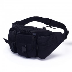  Men'S Sports Outdoor Large-Capacity Waterproof Tactical Waist Bag, Multi-Functional Chest Bag For Cycling, Traveling And Running