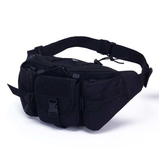  Men'S Sports Outdoor Large-Capacity Waterproof Tactical Waist Bag, Multi-Functional Chest Bag For Cycling, Traveling And Running