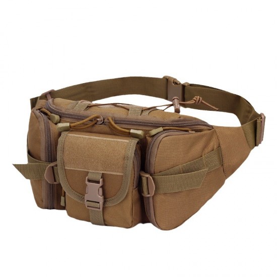  Men'S Sports Outdoor Large-Capacity Waterproof Tactical Waist Bag, Multi-Functional Chest Bag For Cycling, Traveling And Running