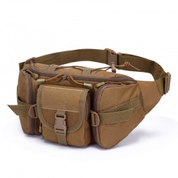  Men'S Sports Outdoor Large-Capacity Waterproof Tactical Waist Bag, Multi-Functional Chest Bag For Cycling, Traveling And Running