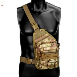 Men'S And Women'S Small Chest Bags, Cycling Bags, Single-Shoulder Bags, Outdoor Camouflage Tactical Chest Bags, Outdoor Mountain Climbing Portable Crossbody Bags